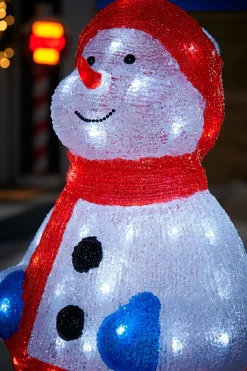 WeRChristmas Christmas Characters^Pre-Lit Acrylic Snowman, 59 Cm