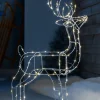 WeRChristmas Outdoor Lighted Reindeer^Pre-Lit 3D Standing Reindeer Silhouette, 87 Cm