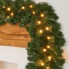 WeRChristmas Pre Lit Garlands^Pre-Lit Extra Thick Multi-Functional Pine Garland, 9 Ft