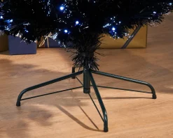 WeRChristmas Budget Christmas Trees|Fibre Optic Christmas Trees^Pre-Lit Fibre Optic Slim Black Christmas Tree, 5 Ft