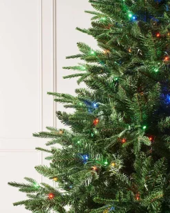 WeRChristmas Premium Christmas Trees|Pre Lit Christmas Trees^Pre-lit Grand Alaskan Fir Christmas Tree, Dual Multi Colour, 7 Ft