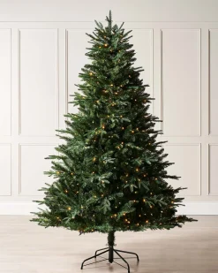 WeRChristmas Premium Christmas Trees|Pre Lit Christmas Trees^Pre-lit Grand Alaskan Fir Christmas Tree, Dual Multi Colour, 7 Ft