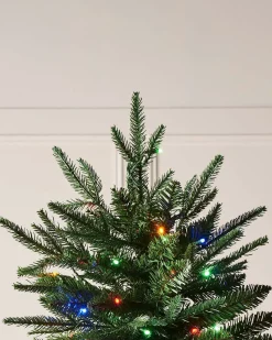 WeRChristmas Premium Christmas Trees|Pre Lit Christmas Trees^Pre-lit Grand Alaskan Fir Christmas Tree, Dual Multi Colour, 7 Ft