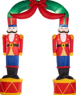 WeRChristmas Inflatables^Pre-Lit Inflatable Nutcracker Arch, 8 Ft