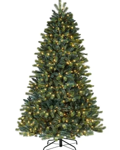 WeRChristmas Budget Christmas Trees|Pre Lit Christmas Trees^Pre-Lit Mixed Pine Dual Christmas Tree, 5 Ft
