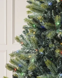 WeRChristmas Pre Lit Christmas Trees^Pre-Lit Mixed Pine Dual Christmas Tree, 7 Ft