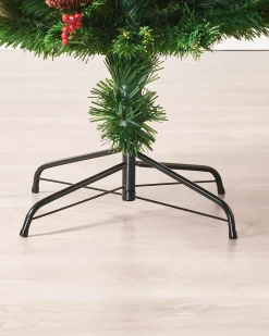 WeRChristmas Budget Christmas Trees|Fibre Optic Christmas Trees^Pre-Lit Mixed Pine Fibre Optic Christmas Tree With LED Stars, 6 Ft