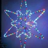 WeRChristmas Festive Star, Snowflake & Sign Lights^Pre-Lit Northern Star Rope Light Silhouette, Multi-Colour, 64 Cm
