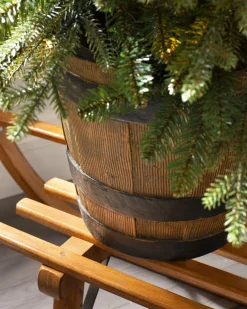 WeRChristmas Budget Christmas Trees|Potted Christmas Trees^Pre-Lit Potted Pine Christmas Tree, 4 Ft