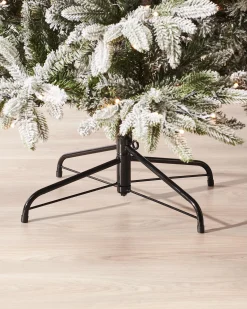 WeRChristmas Snow Flocked Christmas Trees|Pre Lit Christmas Trees^Pre-Lit Slim Snow Flocked Christmas Tree, 7 Ft