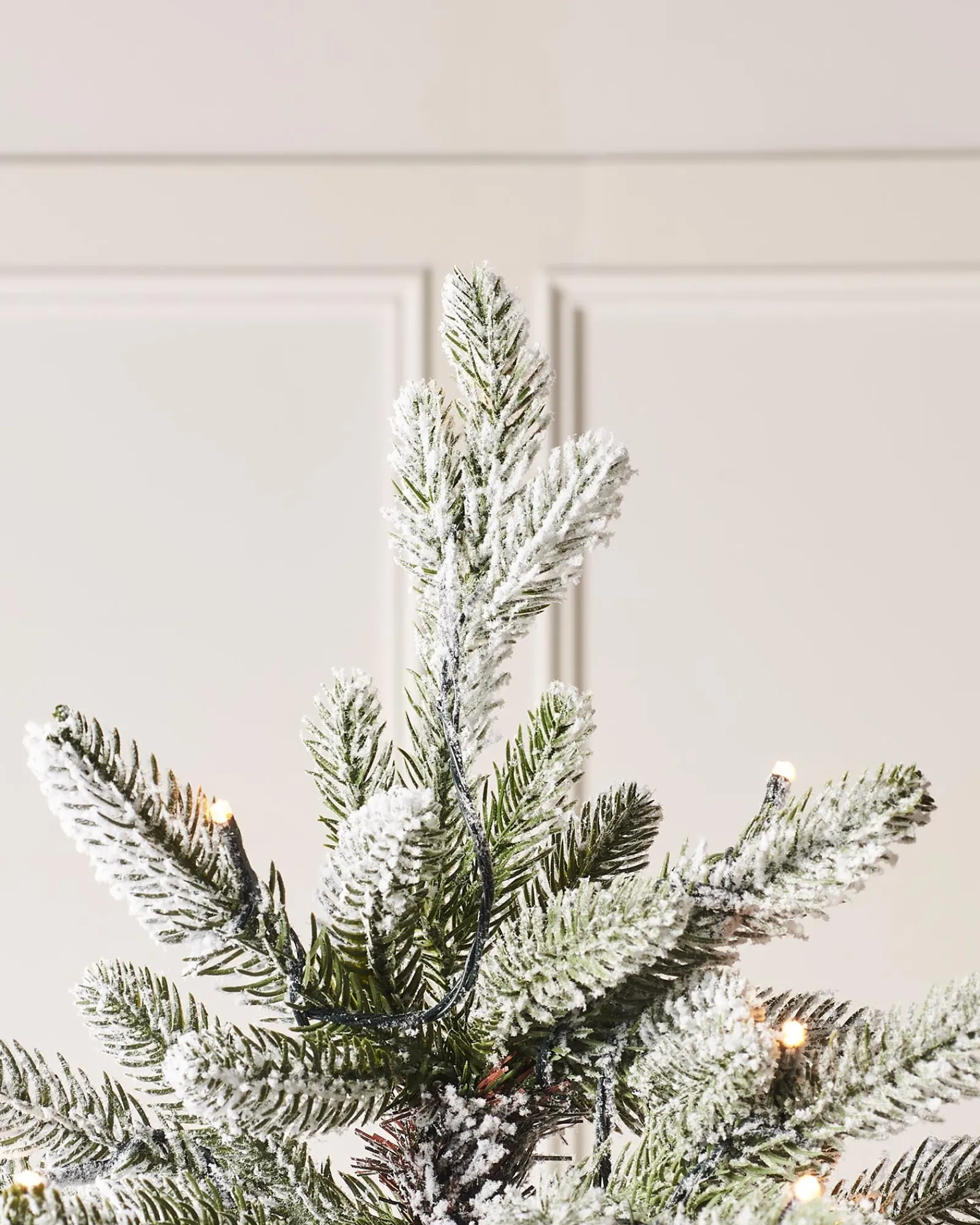 WeRChristmas Snow Flocked Christmas Trees|Pre Lit Christmas Trees^Pre-Lit Slim Snow Flocked Christmas Tree, 7 Ft