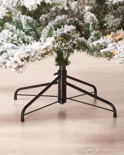 WeRChristmas Snow Flocked Christmas Trees|Pre Lit Christmas Trees^Pre-Lit Snow Flocked Alpine Christmas Tree, 7 Ft