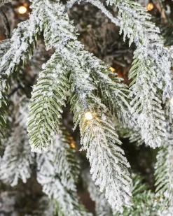 WeRChristmas Snow Flocked Christmas Trees|Pre Lit Christmas Trees^Pre-Lit Snow Flocked Christmas Tree, 7.5 Ft