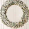 WeRChristmas Extra Large Wreaths|Decorated Wreaths^Pre-Lit Snow Flocked Natural Fir Majestic Wreath, 1.5 M