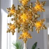 WeRChristmas Tree Toppers^Pre-Lit Snowflake Christmas Tree Topper, Gold, 29 Cm