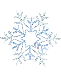 WeRChristmas Festive Star, Snowflake & Sign Lights^Pre-Lit Snowflake Rope Light Silhouette, 90 Cm