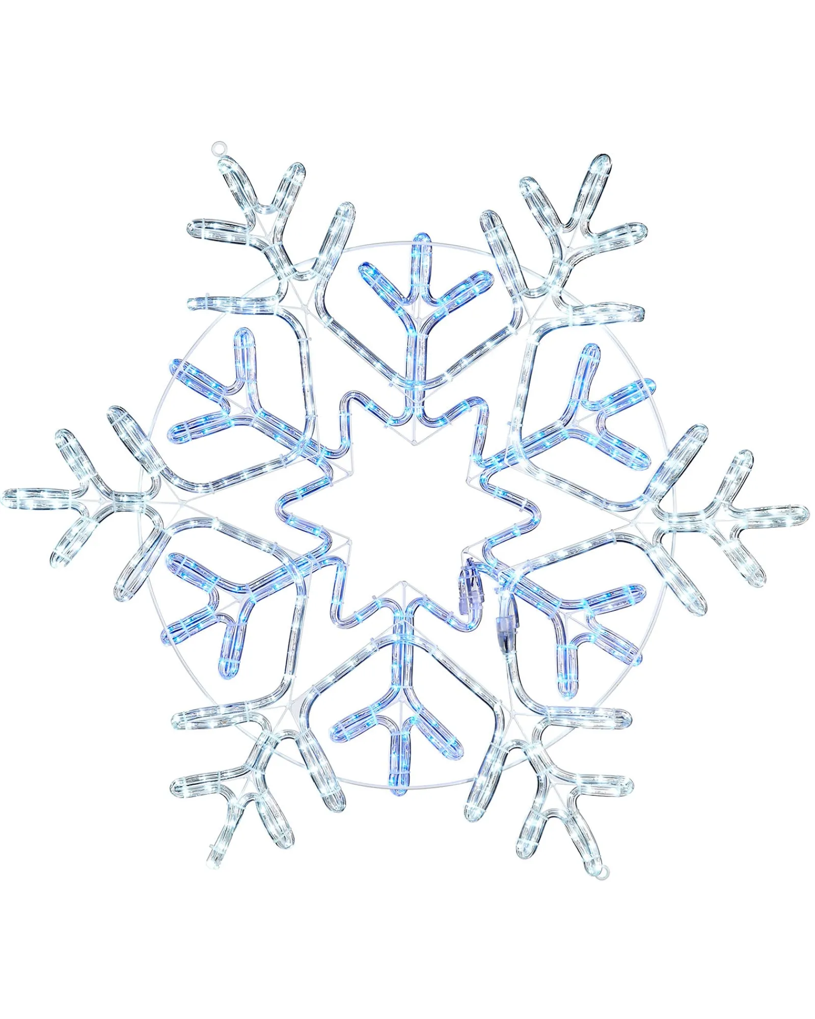 WeRChristmas Festive Star, Snowflake & Sign Lights^Pre-Lit Snowflake Rope Light Silhouette, 90 Cm