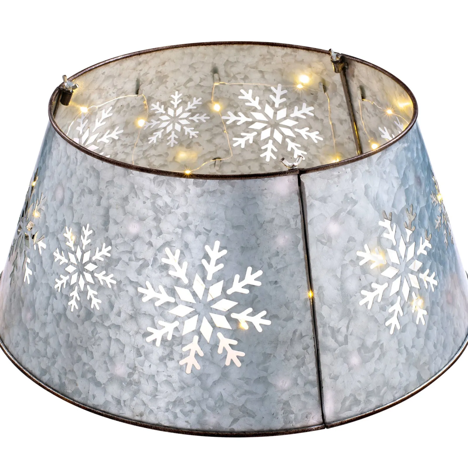 WeRChristmas Skirts & Collars^Pre-Lit Snowflake Tree Collar, 55 Cm