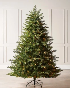 WeRChristmas Premium Christmas Trees|Pre Lit Christmas Trees^Pre-Lit Windsor Fir Christmas Tree, 8 Ft