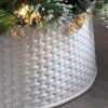 WeRChristmas Skirts & Collars^Rattan Effect Tree Collar, White, 65 Cm