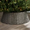 WeRChristmas Skirts & Collars^Rattan Tree Collar, Grey, 65 Cm
