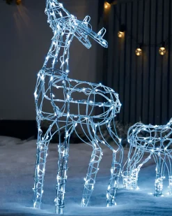 WeRChristmas Outdoor Lighted Reindeer^Reindeer Family Silhouette, 77 Cm