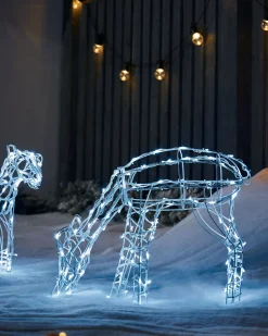 WeRChristmas Outdoor Lighted Reindeer^Reindeer Family Silhouette, 77 Cm