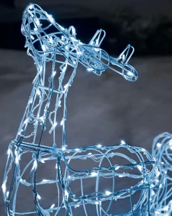 WeRChristmas Outdoor Lighted Reindeer^Reindeer Family Silhouette, 77 Cm