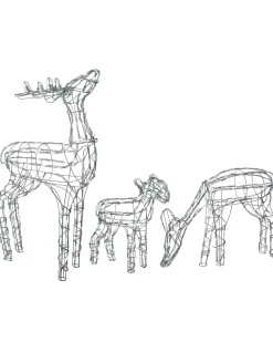 WeRChristmas Outdoor Lighted Reindeer^Reindeer Family Silhouette, 77 Cm