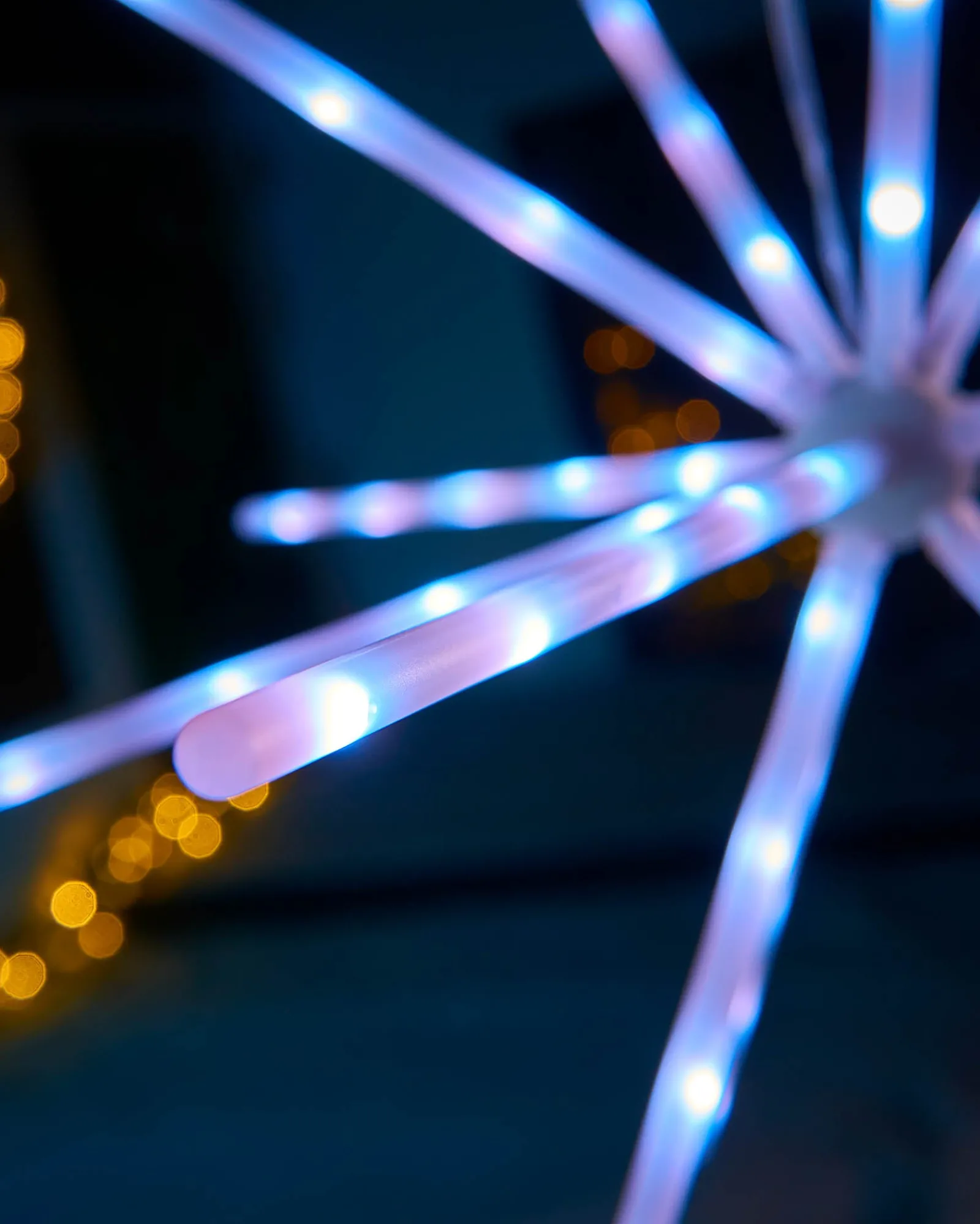 WeRChristmas Festive Star, Snowflake & Sign Lights^RGB LED Hanging Starburst Decoration, 56 Cm