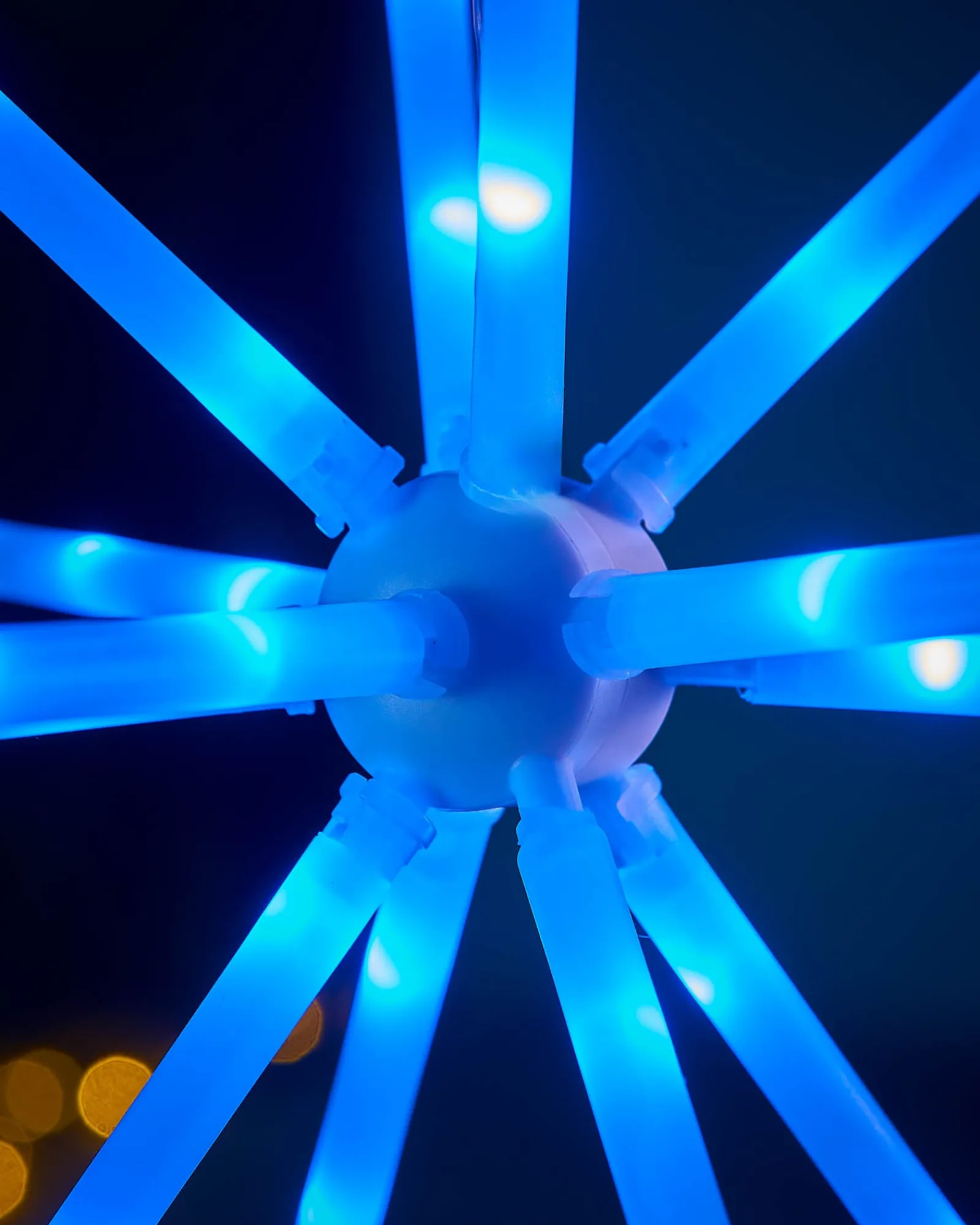 WeRChristmas Festive Star, Snowflake & Sign Lights^RGB LED Hanging Starburst Decoration, 56 Cm
