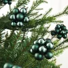 WeRChristmas Glass Baubles^Sage Green Glass Berry Cluster Baubles, 10 Pack