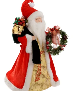 WeRChristmas Tree Toppers^Santa Christmas Tree Topper, Red/Gold, 40 Cm