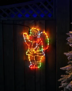WeRChristmas Christmas Characters^Santa Rope Light Silhouette, 41 Cm