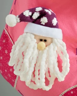 WeRChristmas Novelty^Santa Stocking, Pink/Purple, 48 Cm