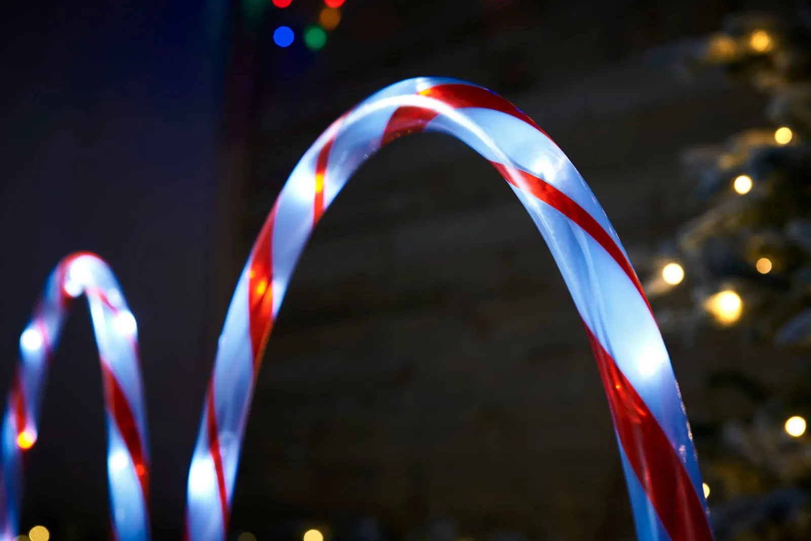 WeRChristmas Pathway Lights^Set Of 4 Candy Cane Arch Pathway Stake Lights, 50 Cm