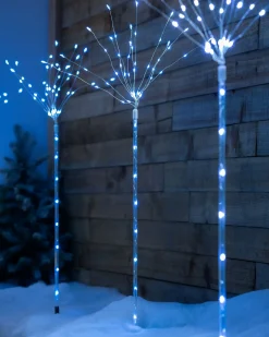 WeRChristmas Festive Star, Snowflake & Sign Lights|Pathway Lights^Set Of 4 Firework Pathway Stake Lights, 96 Cm