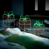 WeRChristmas Pathway Lights^Set Of 3 Giftbox Pathway Stake Lights, 40 Cm