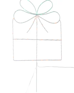 WeRChristmas Pathway Lights^Set Of 3 Giftbox Pathway Stake Lights, 40 Cm