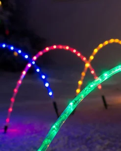 WeRChristmas Pathway Lights^Set Of 8 Pre-Lit Arch Pathway Chasing Lights, 92 Cm