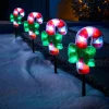 WeRChristmas Pathway Lights^Set Of 4 Pre-Lit Candy Cane Pathway Lights, 24 Cm