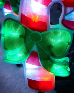 WeRChristmas Pathway Lights^Set Of 4 Pre-Lit Candy Cane Pathway Lights, 24 Cm