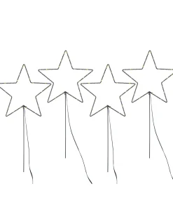 WeRChristmas Pathway Lights^Set Of 4 Pre-Lit Star Pathway Lights, 65 Cm