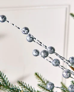 WeRChristmas Flowers & Foliage|Flowers & Foliage^Silver Berry Christmas Tree Spray, 78 Cm
