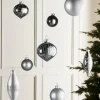WeRChristmas Glass Baubles^Silver Glass Baubles, 20 Pack