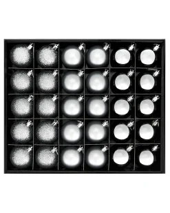 WeRChristmas Shatterproof Baubles^Silver Shatterproof Bauble, 50 Pack