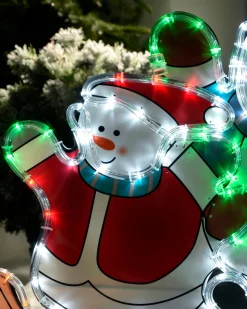 WeRChristmas Christmas Characters^Skating Snowmen Rope Light Silhouette, 52 Cm