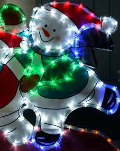 WeRChristmas Christmas Characters^Skating Snowmen Rope Light Silhouette, 52 Cm