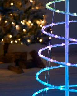 WeRChristmas Tree Silhouettes^Spiral Rope Light Christmas Tree Silhouette, 5 Ft