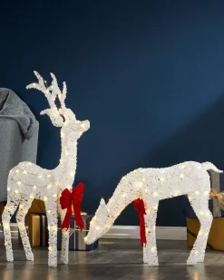 WeRChristmas Outdoor Lighted Reindeer^Stag & Deer Reindeer Silhouette, 90 Cm